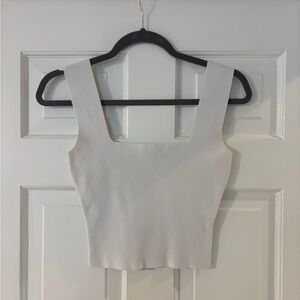 Superdown Cream Crop Top